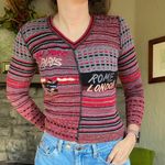 l*space 1970s Vintage Slub Knit Dye Embroidered Top Photo 0