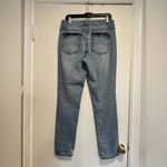 DKNY  JEANS Sz:10  High Rise Straight Leg Light Wash Rear Zipper Pocket Jeans. Photo 1