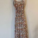 Sim & Sam Sleeveless All Over Print V-Neck Maxi Dress Cream Women's Size XL Photo 2
