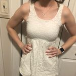 Ambiance Apparel Small White Short Tank Top Dress with Belt Loops Photo 2