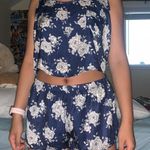 Forever 21 Navy Floral Matching Set Photo 0
