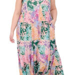 Lane Bryant NWT Patchwork Floral Sleeveless V-Neck Tiered Maxi Dress 16 Photo 0