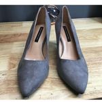 French Connection  kate Women's 7.5 Gray Slip-On Pointed Toe Party Pump Heels Photo 0