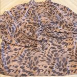 Generation Love  Leopard Print Sheer Tie-Neck Blouse Size Small Never Worn Photo 6