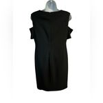 Chico's Chico’s cold shoulder size 6 seamed Black Lined Stealth dress Photo 2