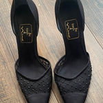 Touch of Nina Elegant Black Heels with Mesh Detail Size 7 Photo 0