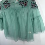 Arizona Jeans B45   Arizona Jean layered chiffon floral embroidered top size x Small Photo 4