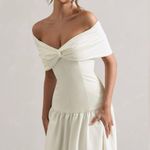 Club L London Marguerite White Twisted Bardot Drop Photo 1