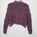Free People Merry Go Round cropped sweater burgundy heather hue sz XS Photo 0