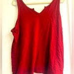 Torrid Red Dream Fleece Plush Notch Front Sleeveless Lounge Sleep Tank - size 1 Photo 0