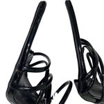 Cape Robbin Cape Ribbon Black Strappy Stiletto Heels(Size 8M) Photo 6