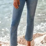 J.Jill  NEW Blue Havana Wash Denim Boot Cut Ankle Cropped Jeans Size 12P Photo 1