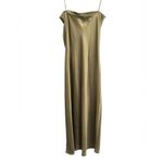 Revolve Camila Coelho ‎ Women’s Sage Green Strapless Satin Midi Dress Size Medium Photo 1