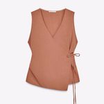 ZARA  NWT vest flowing top crossover wrap vest top flowy material Photo 1