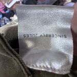 Sincerely Jules Military Vintage Look Distressed Snap Front Jacket Shirt XS Green Photo 6