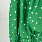 ASOS Maternity Green Cami Plunge Midi Dress Blouson Top Polka Dot size 16 Photo 4