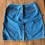 Eddie Bauer  Denim Button Front Skirt Photo 0