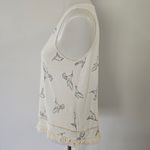 Anthropologie  W5 Hummingbird Print Fringe Hem Tank Top Size Small Photo 2
