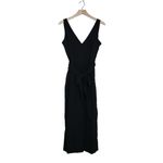 Sam Edelman Womens 8 Tie Waist Crop Wide Leg Jumpsuit in Black NEW Photo 1