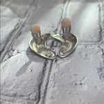 Silver Toned Abstract Art Clip On Earrings Photo 2