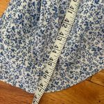 Madewell  Blue Floral Ruffle Wrap MIDI Dress Size 12 Photo 5