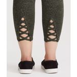 Torrid Performance Core Crop Strappy Back Active Legging Space Dye Olive Size 2X Photo 2