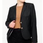 J.Crew Original Schoolboy Black Wool Classic Blazer Jacket Size 12 Photo 3