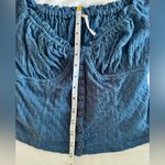 Free People  Ladybug Long Sleeve Corset Top in Blue Navy Size Medium Photo 5