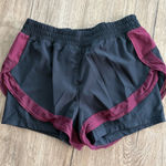 MPG Black and Burgundy Women's Athletic Shorts Photo 0