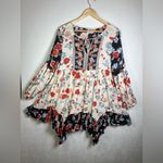 Patrons of Peace Women Boho Floral Babydoll Tunic Dress Rayon Large Photo 1