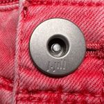 J.Jill denim Authentic Fit Cropped fringe hem jeans, melon color, size 4 EUC Photo 4