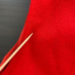 Women's Christmas Vest Reversible Plaid Red Holiday Gold Button Front Pockets Size M Photo 5