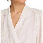 AQUA  Wrap Blouse Long Sleeve‎ Floral Print Elegant Top XS Photo 3