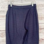FRNCH Navy Plaid Straight Leg Crop Pants, EUC, Medium, Photo 5