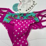 Beach Bunny  Basic Bikini Bottom Skimpy Aqua Rose nwt Photo 1