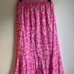 Mlle Gabrielle  Pink and White Floral Maxi Skirt Photo 2