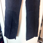5/7/9 Y2K black suede leather jeans NWT sz 5 straight leg pants NOS 5 Photo 2