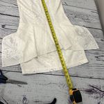 BCBGMAXAZRIA BCBG WHITE ISABEL CAP SLEEVE DRAPED-SIDE PEPLUM LACE DRESS NWT ($228) SZ 2. Photo 11