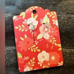 Handmade Santa Hat Sparkling Red And White Christmas Dangle Pierced Earrings Gold Tone Photo 2