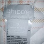 Chico's  2 L Reversible Quilted Zip Front Vest in White and Gold Peach Plaid Photo 11