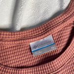 Columbia Extra Small Longsleeve Waffle Knit Top Pink Cotton Blend XS Photo 1