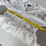 MARC BOUWER White Lace Boho Flare Sleeve Cardigan Jacket Top Size XL Photo 9