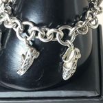 Lois Hill Sterling Silver Rolo Charm Toggle Bracelet with Shoe Charms Photo 13