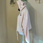Polly & Esther NWT! Pink Juniors' Drawstring Hem Faux Sherpa Hoodie w Cherries L Photo 2