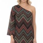 Auditions  size large one shoulder chevron dress Photo 0