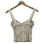Free People  Chevron Stripe Tie Front Tank - Ivory Multi - 0 Photo 1