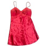 Victoria's Secret 90s Vintage  Gold Label Red Satin and lace slip dress medium Photo 0