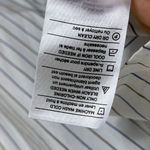 Vince  White Bar Stripe Swing Front Pullover Long Sleeve Shirt Top Size L Photo 5