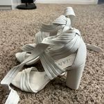 Gianni Bini Astraahh Leather Ankle Wrap Bow Block Heel Sandals Photo 1