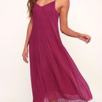 Lulus NWT Pleated Magenta Midi Photo 0